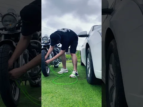 Can air be transferred between tires #outdoors #tirerepair #motorcycle #car #rexpair #diy