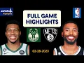 Bucks 118 vs 104 Nets Full Game Highlights 2023