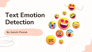 Text Emotion Detection using NLP Python Streamlit Web Application