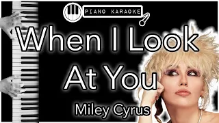 Download When I Look At You - Miley Cyrus - Piano Karaoke Instrumental MP3