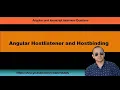 hostlistener and host binding in angular