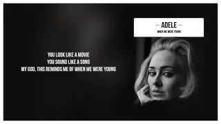 Download Adele - When We Were Young (Live at The Church Studios) - Lyrics MP3
