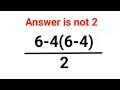 6-4(6-4)/2 Het antwoord is niet 2. 99% is gezakt! Kun je het? #wiskunde #logischstation #wiskundi...