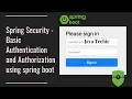 Spring Security Basic Authentication and Authorization using spring boot Java Techie