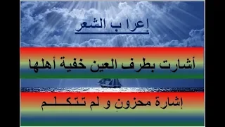 متعة الإعراب   أشارت بطرف العين خفية أهلها      إشارة محزون  و لم ت ت ك   ل  م دندنها