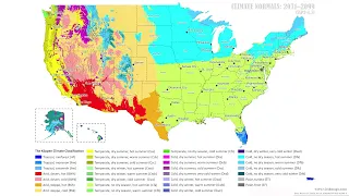 U S Climate Zones Changing From 1931 to 2099 Koppen-Geiger Animation