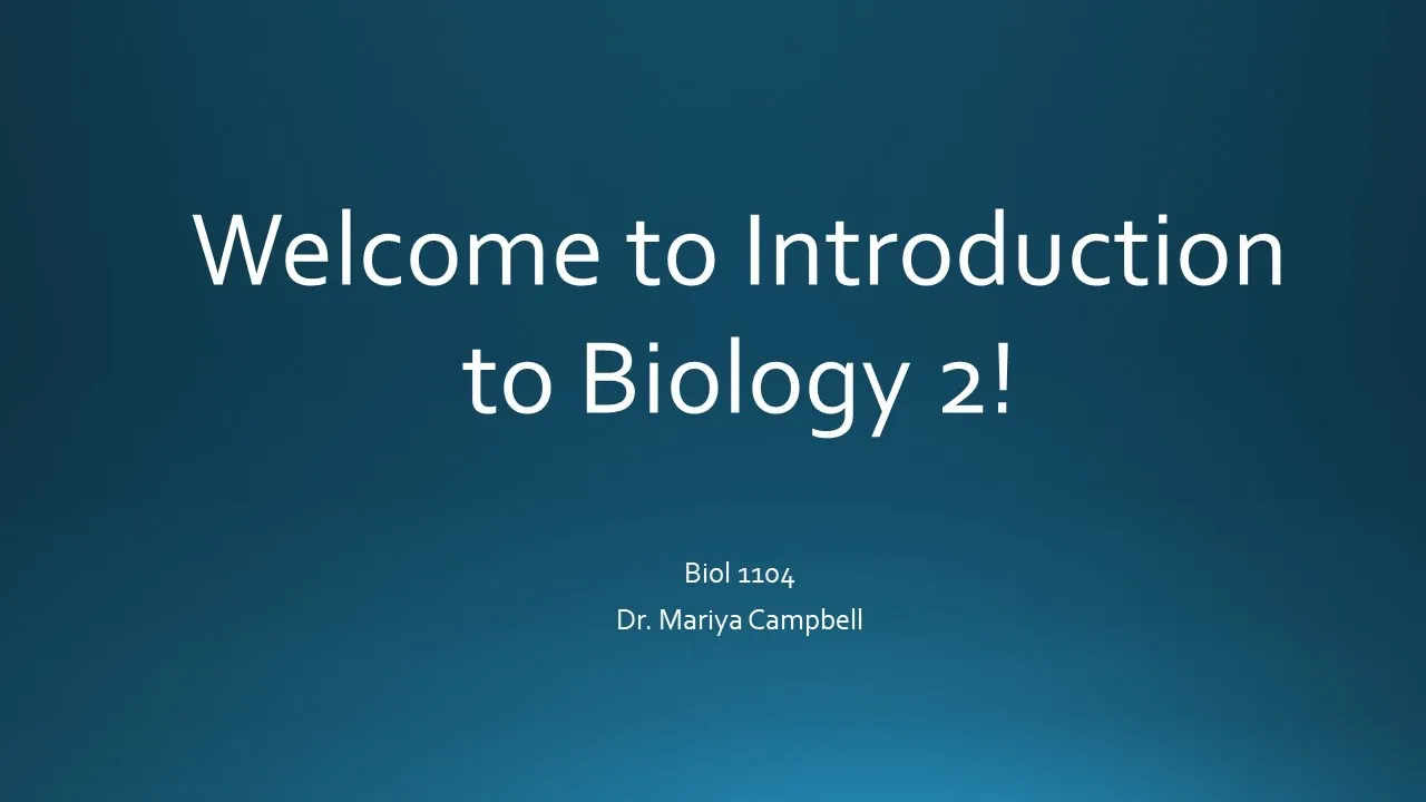 1104_Welcome and Chapter 10: Evolution