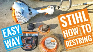 STIHL FS90 Hack The FASTEST Way to Restring a Dual-Line Weed Eater