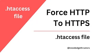 Force HTTP To HTTPS Htaccess tutorial Knowledge Thrusters knowledgethrusters