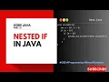 Nested If Statements Core Java Telugu Explained