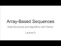 Array Based Sequences in Python E1E123042 Struktur Data