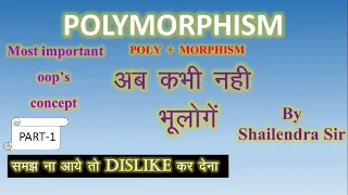What is polymorphism java c Net python in hindi and English