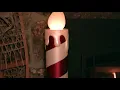 36 Striped Metallic Blow Mold Candle