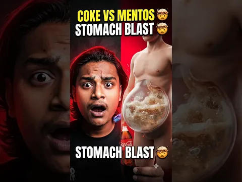 What Happens If You Drink Coke & Eat Mentos 🤯 #viral #viralshort