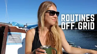 Daily Routines Living Off Grid on a Sailboat | Swimming, Sailing, Exploring the Beautiful Coast