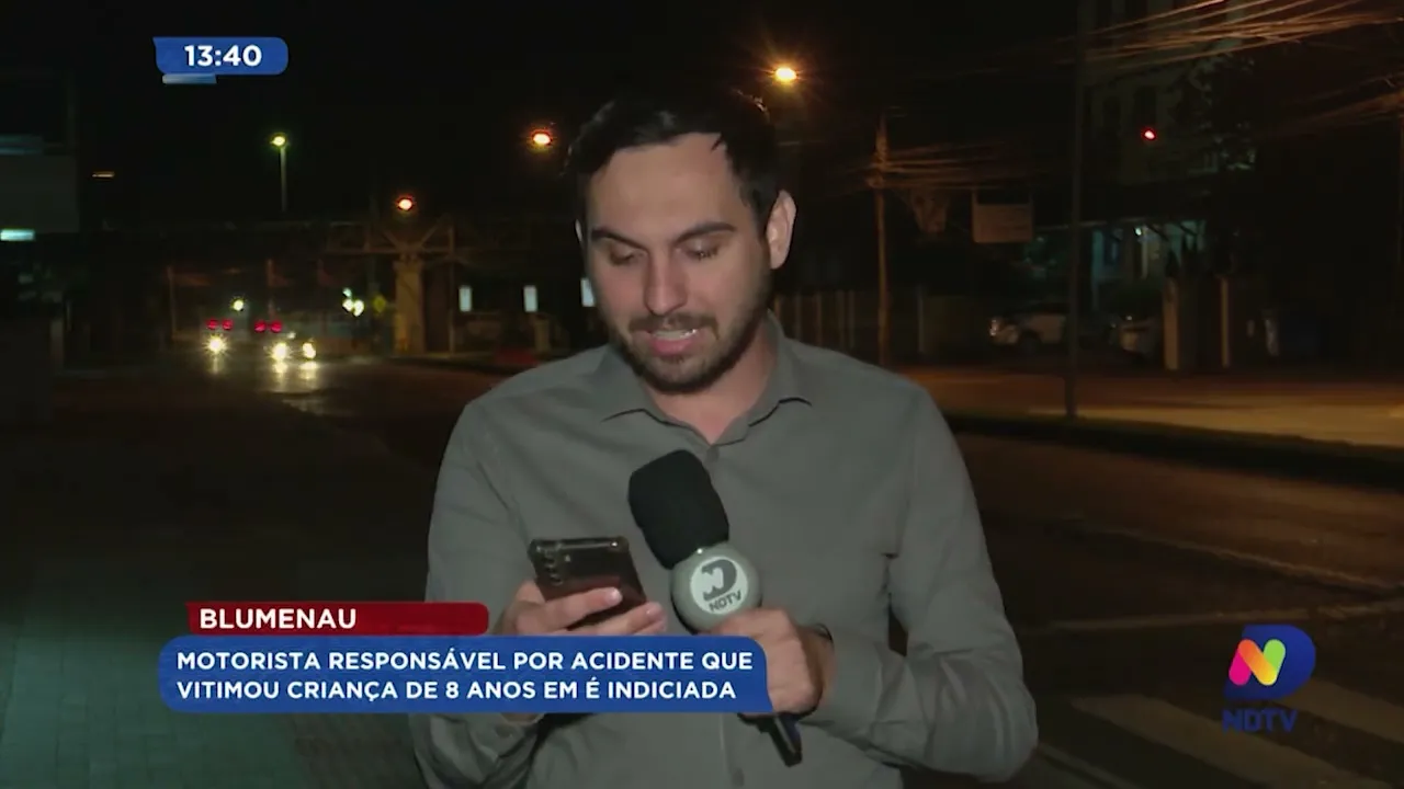 Motorista responsável por acidente que vitimou criança em Blumenau é indiciada