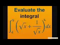 Evaluate the Integral sqrt x x dx over 4 9 Natural logarithms Substitution