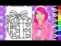 Coloring a Valentine s Day Gift Coloring Page Caliart Markers