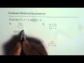 Evaluate Rational Expression