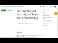 Getting Started with Vector Search and Embeddings GSP1202