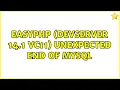 EasyPHP DevServer 14 1 VC11 unexpected end of mysql