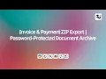 Odoo Invoice Payment ZIP Export Password-Protected Document Archive Secure Report Export