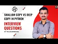 shallow copy vs deep copy in Python in telugu telugu web guru python