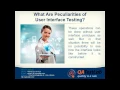 What Are Peculiarities of User Interface Testing