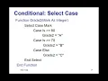 Excel VBA - Select Case
