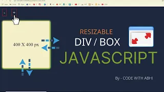 RESIZABLE DIV HOW TO CREATE A RESIZABLE DIV IN HTML CSS JAVASCRIPT EXPANDABLE DIV CWA