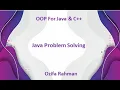 Lec 04 Problem Solving for Java OOP Bangla Tutorial