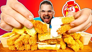 اصوات الاكل الحقيقية - دجاج البيك مع المقرمش مع الجمبري والسمك الحراق 🌶️🍤🍟 ASMR - Eating Sounds