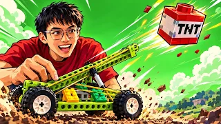 Chế tạo máy bắn đá bằng đồ chơi LEGO DC chế tạo 02