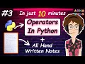 Operators in python Arithmetic operator comparison operator Assignment logical operator