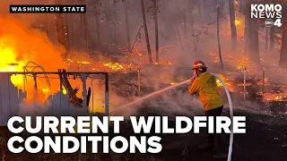Spokane-area fires hold steady as crews face second day of red flag conditions