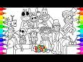 Satisfying Coloring All Characters TADC 9 THE AMAZING DIGITAL CIRCUS Coloring Pages