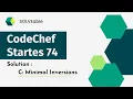 Codechef Starters 74 Minimal Inversions