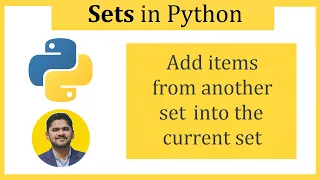 Add items from another set into the current set Python Tutorial for Beginners Amit Thinks