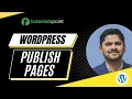 WordPress - Publish Pages Tutorialspoint