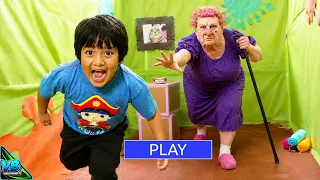 Ryan's World Plays Hide and Seek In REAL LIFE - ESCAPE GRUMPY GRAN Roblox Update All Morphs Gameplay