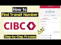 Find Transit Number CIBC CIBC MICR Number CIBC Direct Deposit Information CIBC Transit code