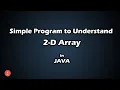 Basic 2-D Array Program in Java BluejCode