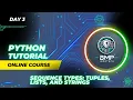 Python Tutorial 3 Understanding Sequence Types - Tuples Lists and Strings