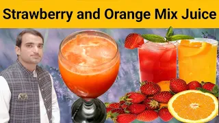 Fresh Strawberry and Orange Juice Iftar Special Drink Shan Kitchen Corner