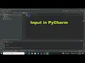 how to take an input in pycharm how to take an input in python