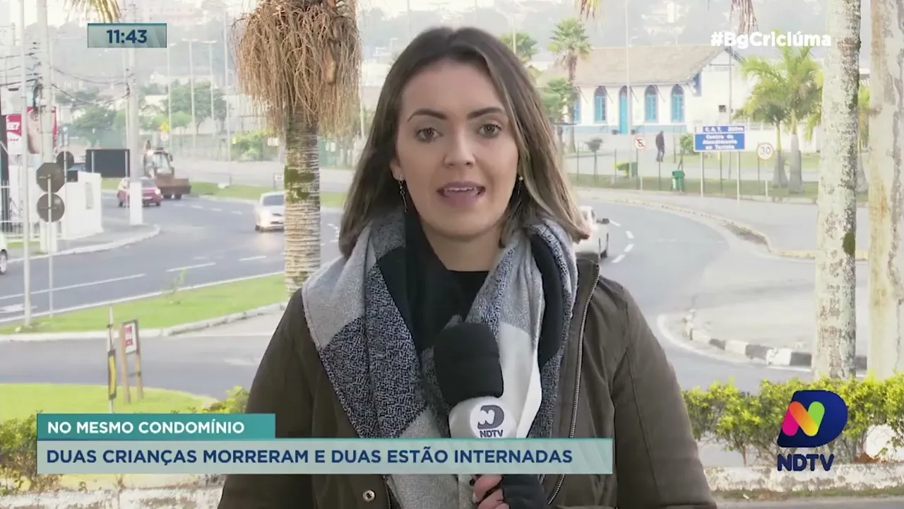 Duas crianças que moravam no mesmo condomínio morrem em Criciúma e outras duas estão internadas