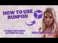 Run stable diffusion on Runpod Updated 2023 Automatic 1111 Step by Step Guide