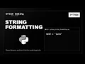 Python String Formatting Python Syntax to Fall Asleep To