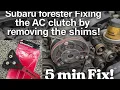 Subaru Forester NOT Engaging EASY Clutch Adjustment FIX 2015 DIY blowing WARM