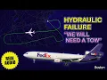 Hydraulic failure FedEx MD-11 stops on the runway after landing at Boston Logan Airport Real ATC